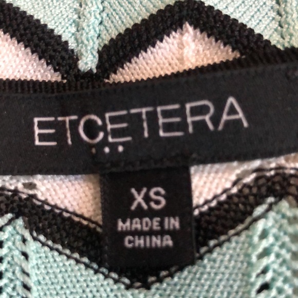 Etcetera short sleeve sweater dress w/ black slip - Picture 5 of 5